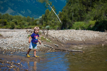 boy on the river Bank