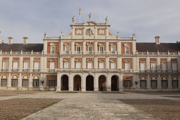 Fototapeta na wymiar The Royal palace in Aranjuez in the south of the Madrid province