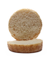 Burger bun with sesame isolated on white background