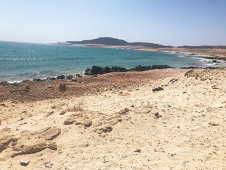 Fototapeta na wymiar Muschel-Strand in Boa Vista, Kap Verden