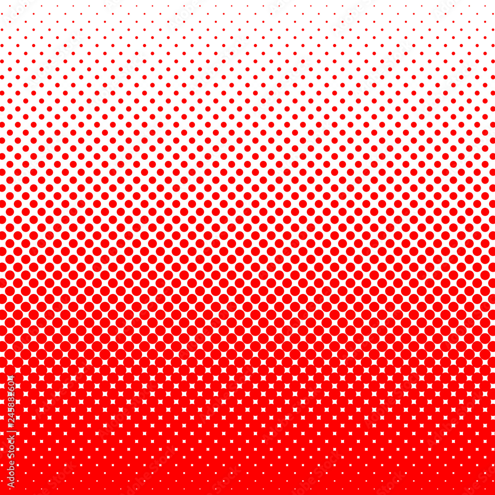 Poster background halftone circle. dots on red background. pop art template. geometrical abstract backgroun