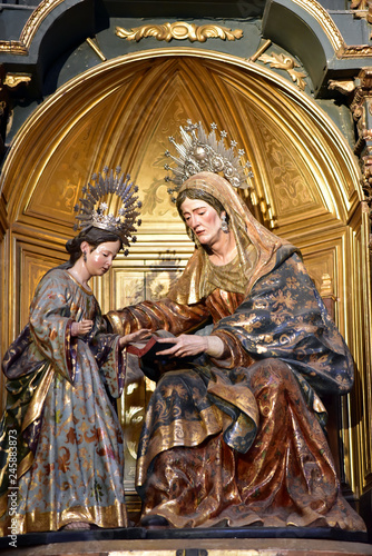 Teaching the virgin.