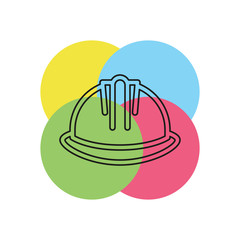 safety helmet icon - construction icon