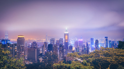 Fototapeta premium Panorama of central Hong Kong