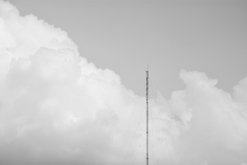 Telecommunication tower Antenna - monochrome