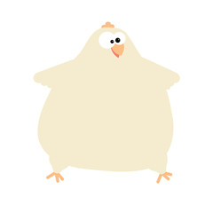Vector hand drawn doodle cartoon of chicken