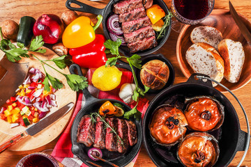 厚切り炭火焼ステーキ　Thick slice grilled steak