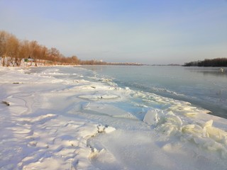 ice on the river Dnieper