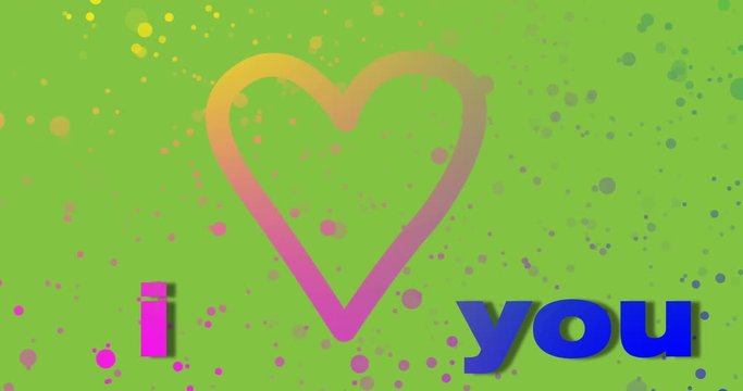 sign heart on flicker color gradient green background. Happy Valentine's Day. greeting card, banner, signboard