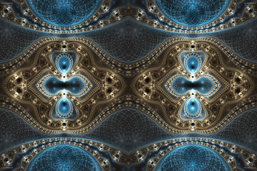 Artistic 3d computer generated unique bright futuristic abstract bright multicolored energetic fractals artwork background