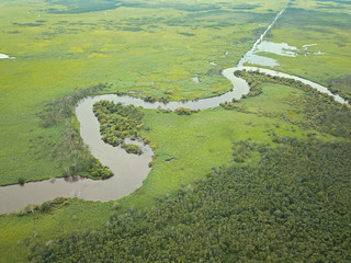 釧路湿原の大自然空撮