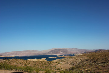 view of mountains and blue sky