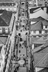 view from the Elevador de Santa Justa to the old part of Lisbon