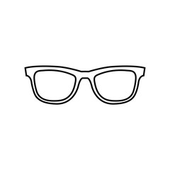 Fototapeta premium Sunglasses outline vector icon, logo on white background