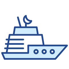 Schiff, Boot Vector Icon Illustration