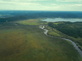 釧路湿原の空撮