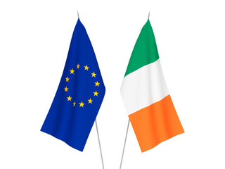 European Union and Ireland flags