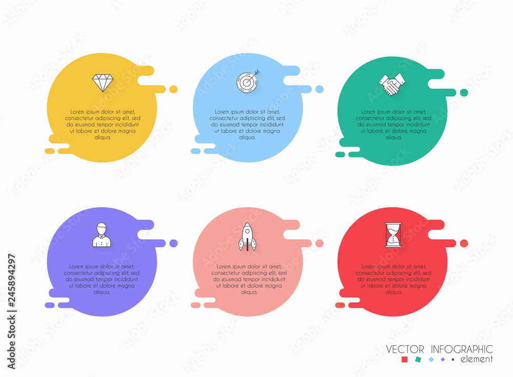 Fototapete vector info graphics for your business presentations. can be used for website layout, numbered banne
