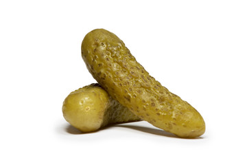 Vegetables: Gherkin Isolated on White Background