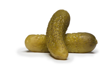Vegetables: Gherkin Isolated on White Background