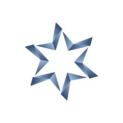 Modern Stars Flat Logo, Illustration, Vector