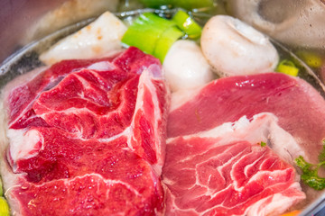 Preparation of beef broth, soup