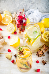 Fall and winter refreshing infused water