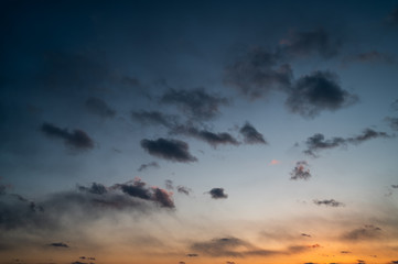 Dramatic sky. Sunset. Nature background.