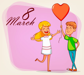 Happy International Women's Day greeting card