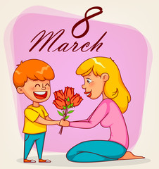 Happy International Women's Day greeting card