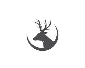 Obraz premium Deer ilustration logo vector
