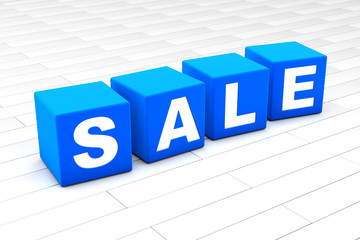 3D rendered illustration of the word Sale.
