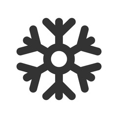 Obraz premium Dark snowflake weather Icon