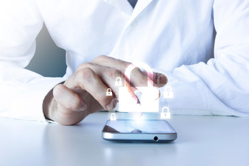 telefonino, accesso, sicurezza, protezione, 