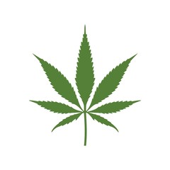 Marijuana leaf icon, Cannabis leaf icon or logo