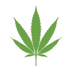 Marijuana leaf icon, Cannabis leaf icon or logo
