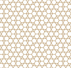 Linear Seamless Geometric Pattern In Brown Color.