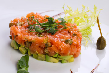 Tartar with salmon and avocado