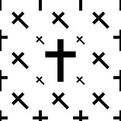 Obraz premium Christian Cross Seamless Pattern