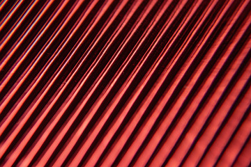 Macro corrugation minimalism. Сorrugated metallized paper close up. Textural background lines