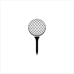 Golf Ball On Tee Icon