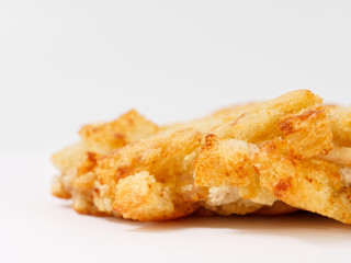 ruddy bread poultry meat metropolitan in crackers.