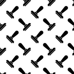 Rubber Stamp Icon Seamless Pattern