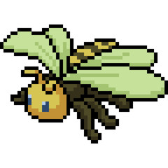 Fototapeta premium vector pixel art bee