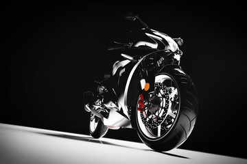 Motorcycle on black background. © Photocreo Bednarek