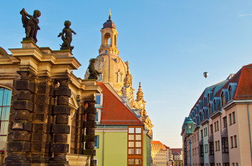 Naklejka premium Air balloon in the sky in Dresden