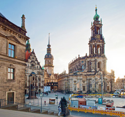 Fototapeta na wymiar Square near Hofkirche