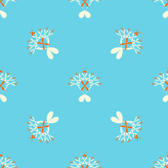 Fototapeta na wymiar Abstract vector pattern illustration. Seamless ornament, textile background