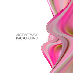 Vector abstract pink waves background Modern acrylic wave background.