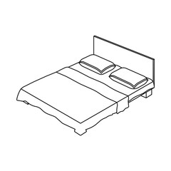 Vector illustration of bedroom and room symbol. Set of bedroom and furniture stock vector illustration.